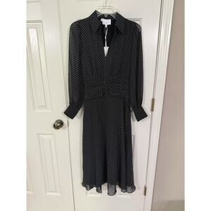 Hobbs London Longstock Dress Black Ivory 2 New With Tags